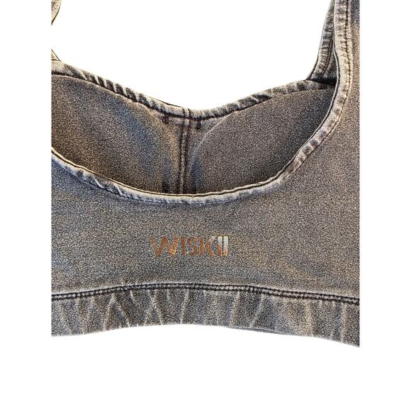 WISKII SPORTS BRA- VINTAGE BLACK DENIM - Picture 4 of 7